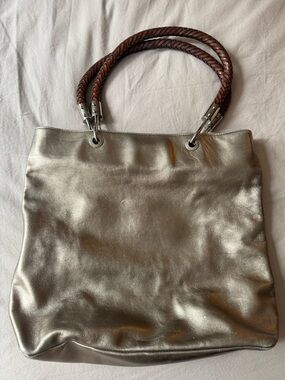 Michael Kors Collection Pewter Skorpio Tote